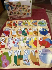 26pcs Wooden Alphabet Floor Puzzle 36”x24” By First Learning Word & Picture ABC