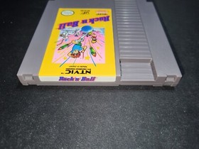 Rock'n' Ball Authentic Nintendo NES EXMT+ condition COMPLETE n box!