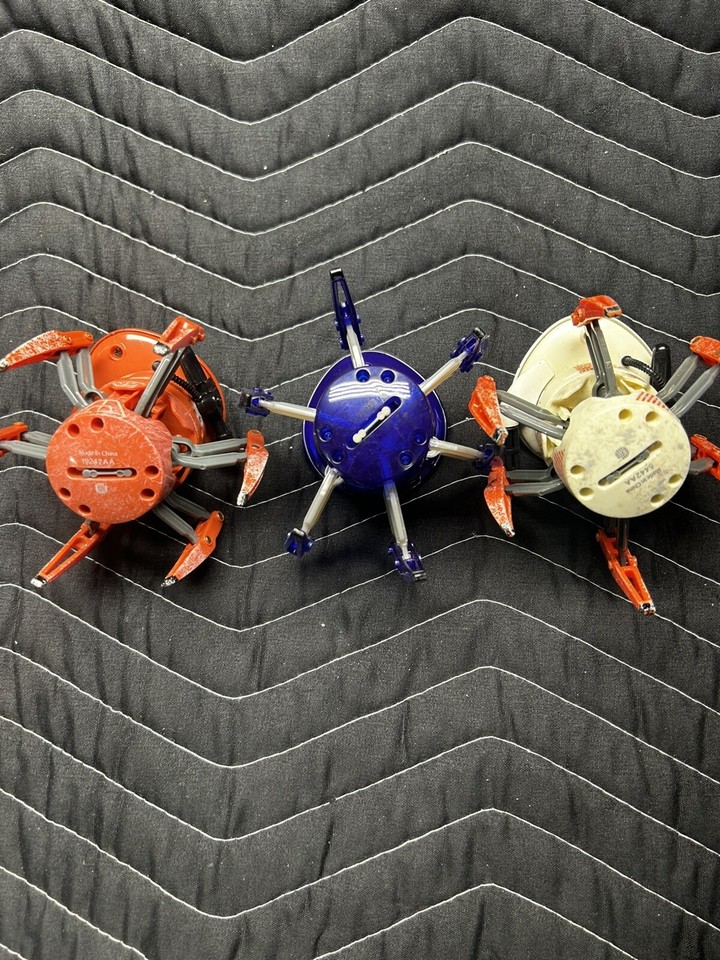 3 HEXBUG Battleground Spiders Fighting Micro Robots w/o Remotes ...