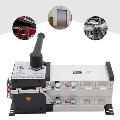 4P-ATS-250A Industrial Automatic Transfer Changeover Switch Control AC 110V 60Hz