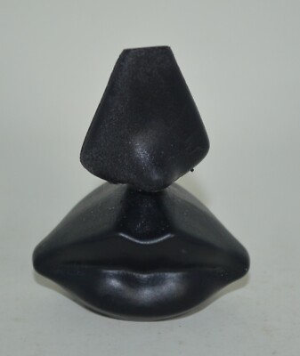 Miniature Vintage Salvador Dali Black Perfume Nose Lips Used Bottle (5 ml)