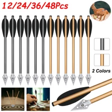 12-48X 6.3 inch Aluminium Crossbow Bolts Arrows for 50-80lb Pistol Mini Crossbow