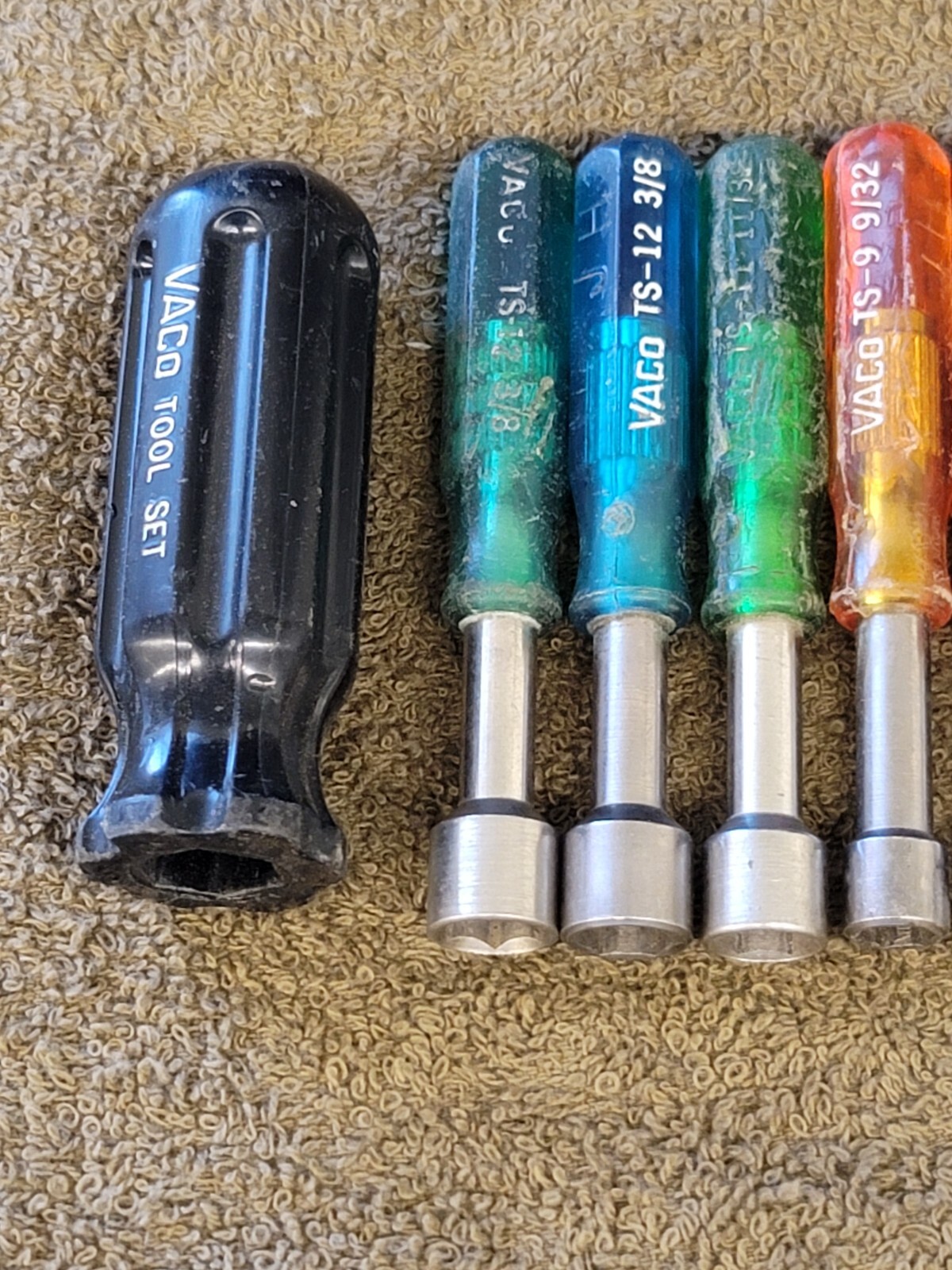 11 Vaco Nut Driver Set Sae 3/8 11/329/32 1/4 7/32 3/16 1/8 3/32" TS