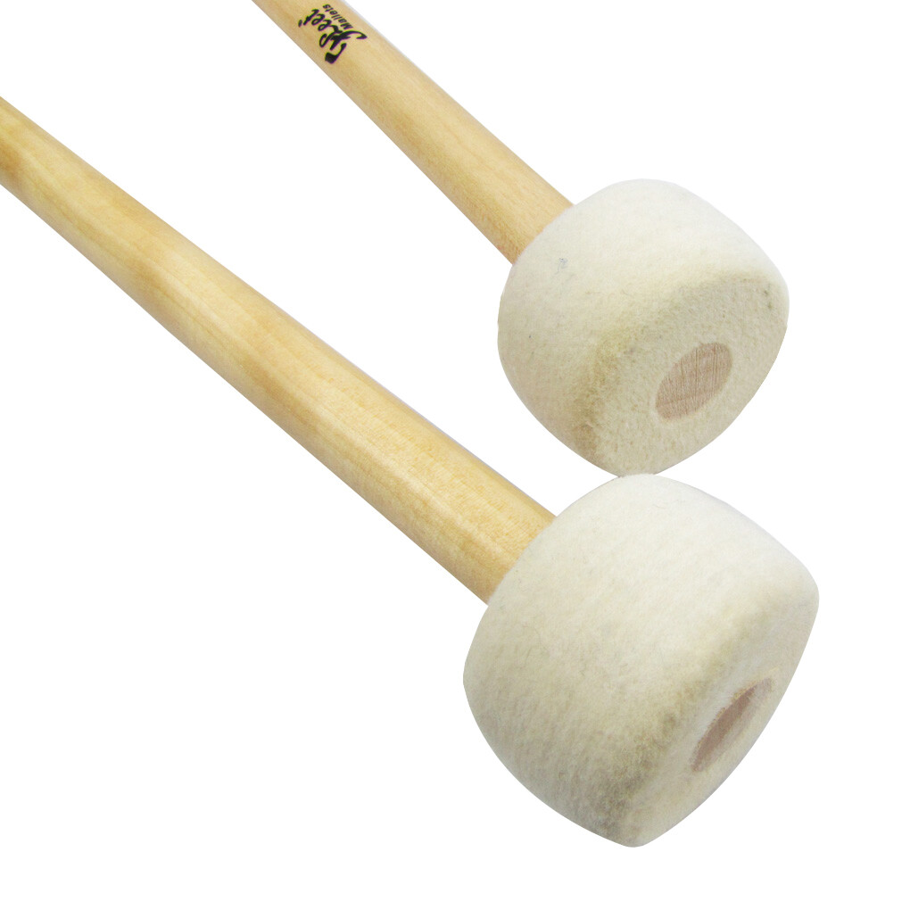 Pair Timpani Mallets Percussion Drum Sticks Maple Wood Handle Soft Felt