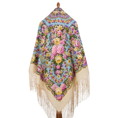 Pawlow Posad/Pavlovo Posad Schal-Tuch Tradition148x148 Wolle 1816-2