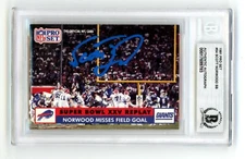 Scott Norwood 1991 Pro Set Misses Field Goal SB XXV Signed Beckett BGS BAS Auto