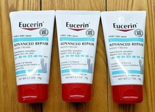 3 X EUCERIN ADVANCED REPAIR HAND CREAM VERY DRY SKIN TRAVEL SIZE 2.7oz