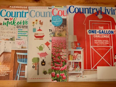 Country Living Magazine Lot 4 Issues Mar Apr Jun Sept 2018 New Redecorate Paint