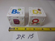 LeapFrog Leap's Phonics Railroad Alphabet Train Replacement Part Lot of 2 Blocks