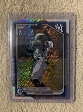 Jose Castro 2024 Bowman Chrome 1st Shimmer Yankees #BCP-175 TOP PROSPECT