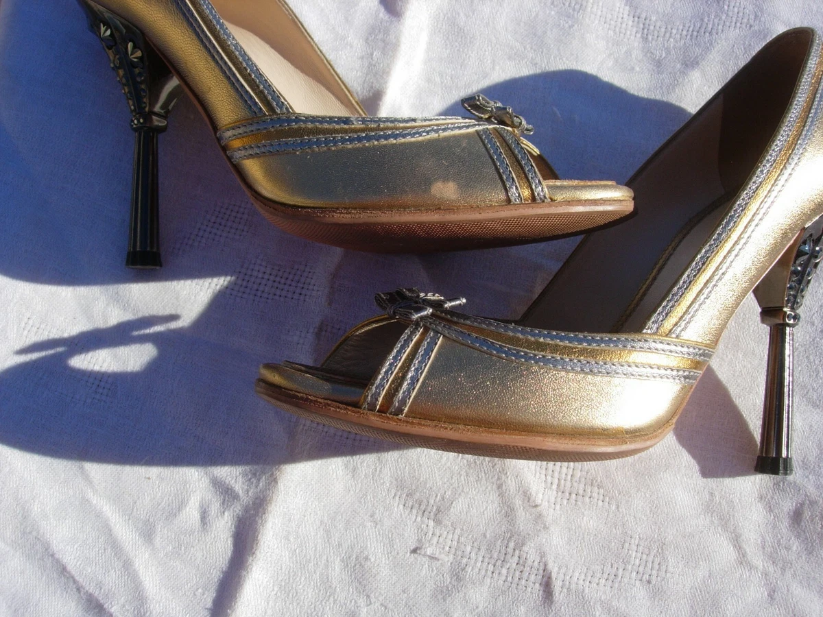 Prada top rhinestone heels