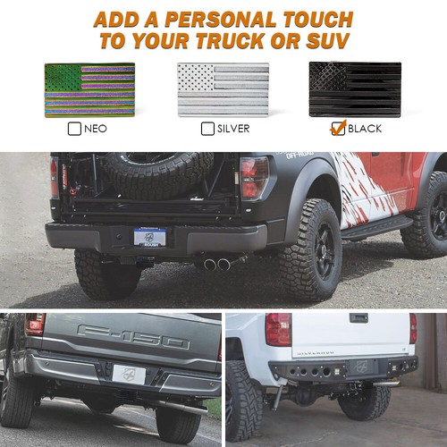 Xprite Black Aluminum Tow Trailer Hitch Cover w/ American Flag 2" Inch Receiver - Imagen 4 de 8