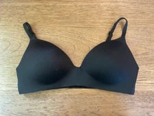 PINK Victoria's Secret Black Script 32D Wear Everywhere Wireless Push Up Bra