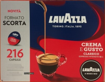 216 original capsules Lavazza A Modo Mio espresso coffee CREMA e GUSTO pods  144 | eBay