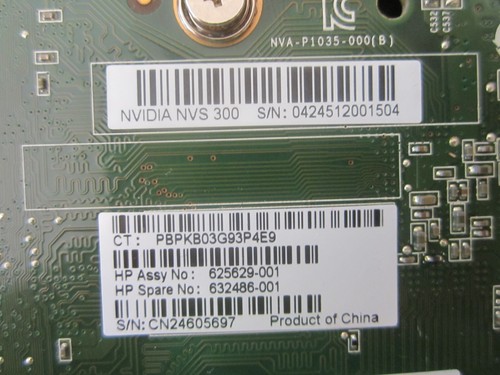 **LOTTO di 5** Scheda video basso profilo NVIDIA Quadro NVS 300 512MB DMS-5 625629-001 - Foto 4 di 4