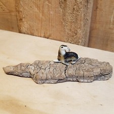Driftwood Walrus Folk Art Sitting On Rock Handcrafted Ceramic 5" - Swanky Barn