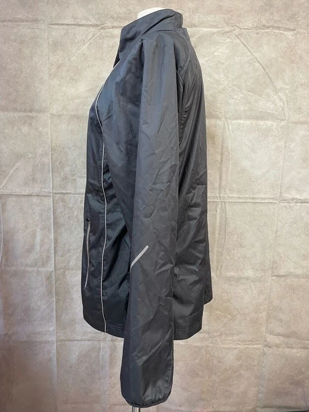 Chaqueta cortavientos Hind negra con cremallera completa para mujer talla XL Foto 2 de 4