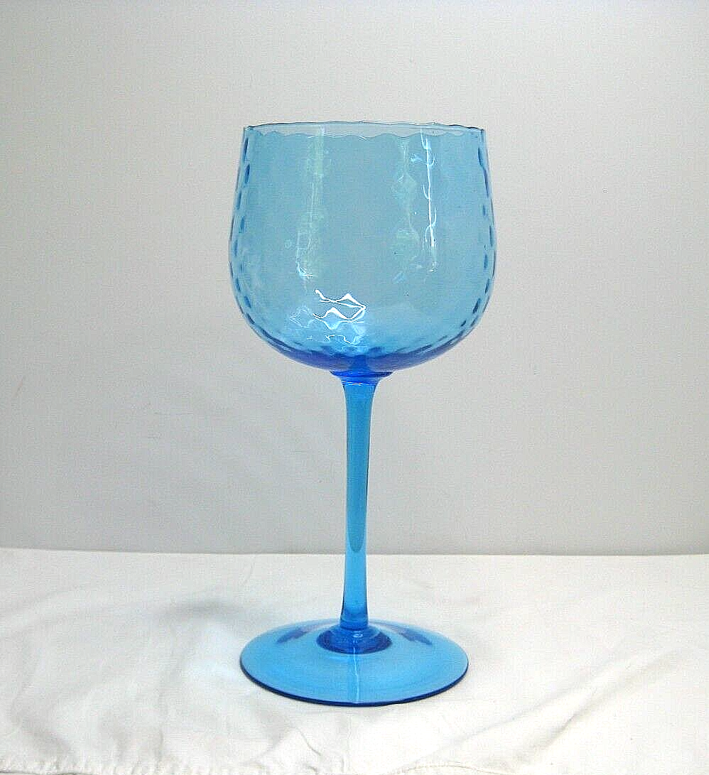 Huge 11.5" Glass Footed Brandy Sniffer Terrarium Fishbowl aquamarine