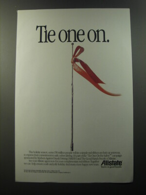 1992 Allstate Insurance Advertisement - Tie one on | eBay