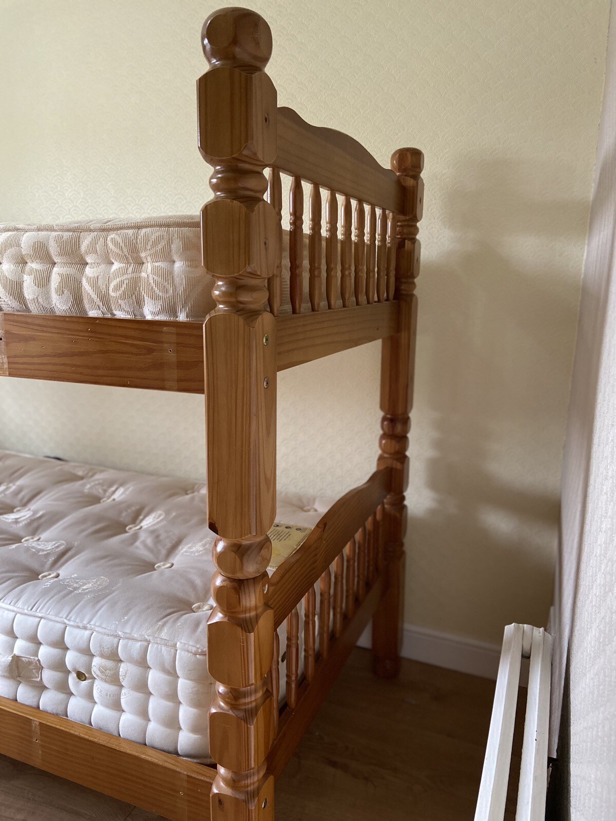 Solid Pine Bunk Bed With Mattress eBay