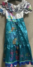    Disney Encanto Girls Mirabel Dress Costume Size 4-6x Teal Multicolor  