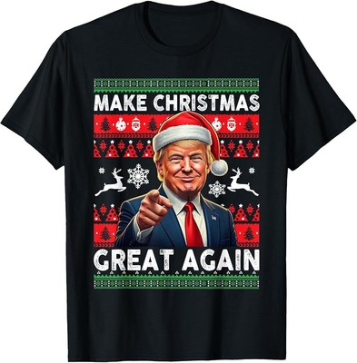 Make Christmas Great Again Xmas Funny Trump Pajamas Ugly T-Shirt