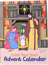 Color Your Own Advent Calendar, Religious Nativity Scene Design, Christmas