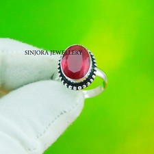 Anello regalo fatto a mano in argento sterling 925 con pietra preziosa Rodoli...