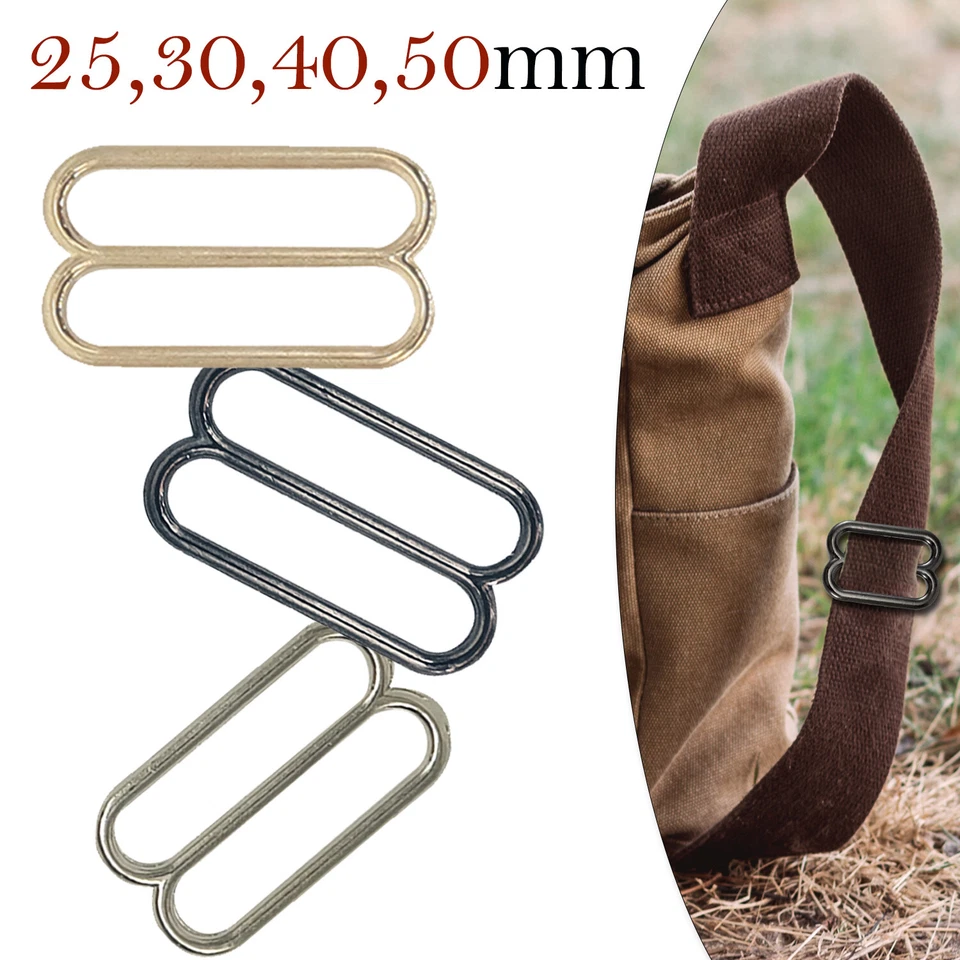 TRIMMING SHOP 3 Bar Triglide Metall Schieber Schnallen Riemen Gürtel Versteller für Zum Selbermachen Schultertaschen