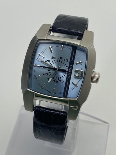 DIESEL DZ-1123 Wristwatch Authentic Works Unisex Silver Tested Japan Used F/S