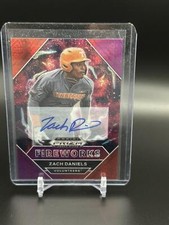 2020 Panini Prizm Draft Picks Zach Daniels Base Autographs Hyper Red and Purple