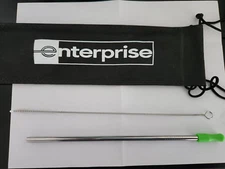 Reusable Stainless Steel Drinking Straw With Silicon Tip and Travel Case