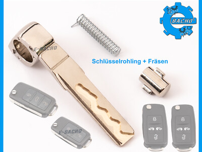 HU66 SCHLÜSSELROHLING FÜR VW SEAT SKODA + FRÄSEN SCHLEIFEN NACHMACHEN