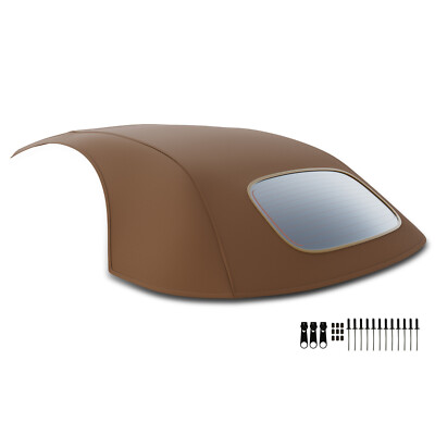 Convertible Soft Top Tan W/ Heated Glass Window For VW Beetle 2003