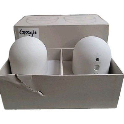 Google Nest Cam Outdoor Security Wired 2nd Gen 2K Video with Gemini 2-Pack Snow