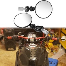 Pair 7/8" Flodable Bar End Side Mirrors Round For Suzuki Bandit 600 1200 1250S