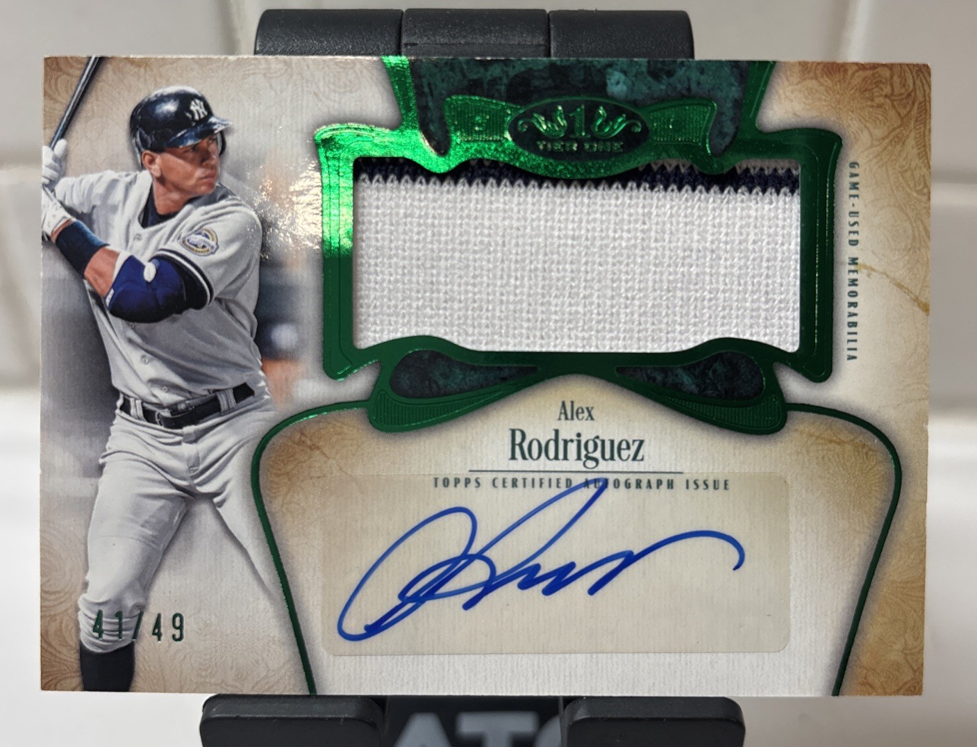 2026 Topps Tier One Alex Rodriguez Jumbo Relic Card Auto Patch /49 Game Used