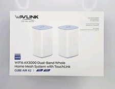 WAVLINK WiFi6 AX3000 Dual Band Mesh System with Touchlink Cube Air X2 -2 Pack