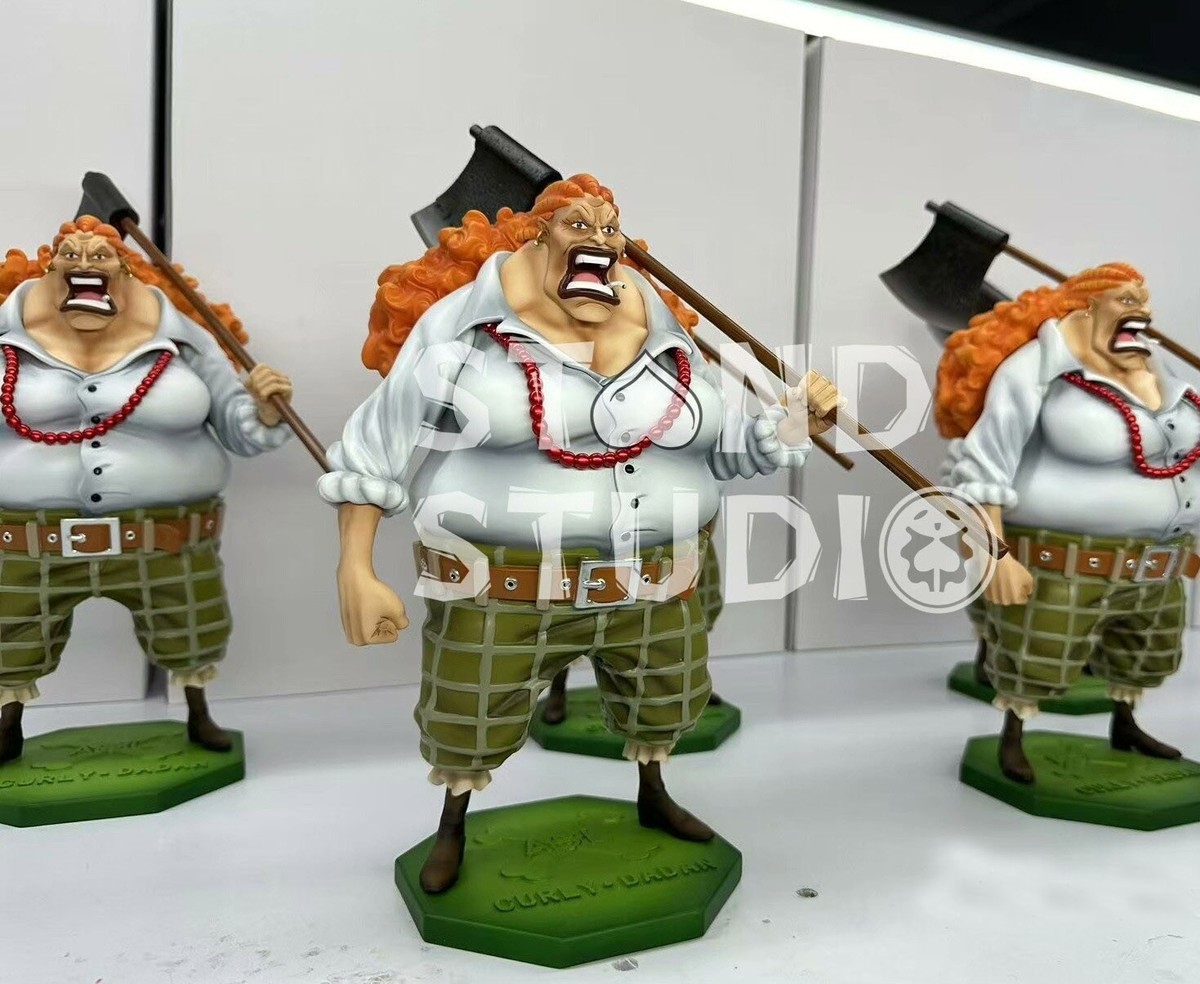 Curly Dadan Resin Stand Studio One Piece Figurine Collectibles