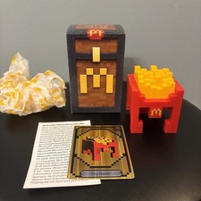 2025 McDonalds Minecraft Adult Happy Meal Fry Helmet With Card  Unused Code