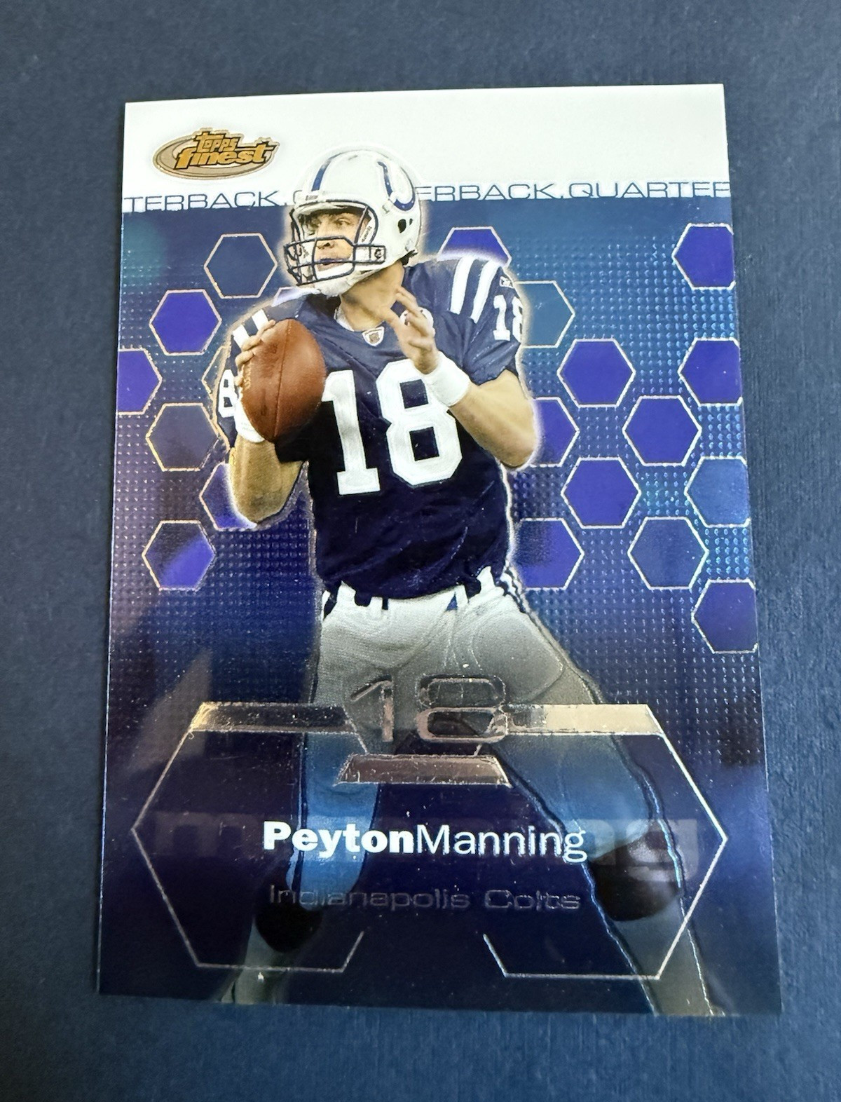 Topps 2003 Finest Peyton Manning Finest 2002 Moment Indianapolis Colts #9
