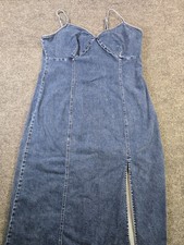American Eagle Dress XXL Blue Denim Medium Wash Spaghetti Straps Sleeveless