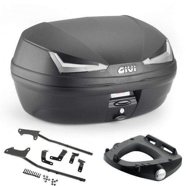 Givi E455NT Bauletto 45LT Monolock + Halter Kawasaki Z400 2019-2020, Schwarz-image