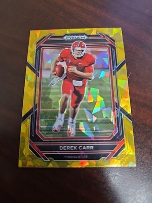 2023 Panini Prizm Draft Picks - Derek Carr #29 Gold Ice Prizm