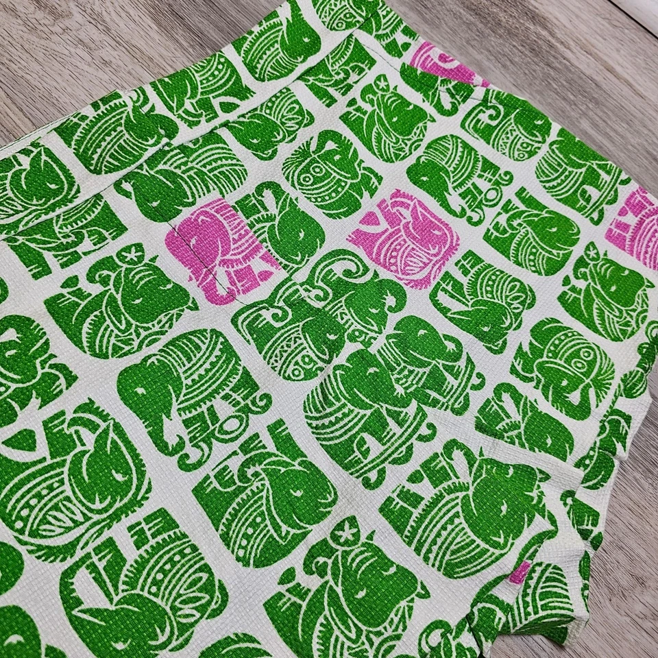 Шорты женские Trina Turk Corbin 2 со слоновьим принтом розовые зеленые размер 2 - Изображение 2 из 4