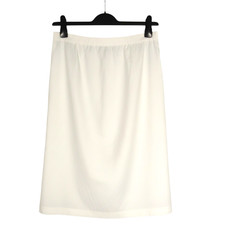 VTG SEAMPRUFE Non-Cling ELASTIC WAIST White ZIP BACK A-Line HALF SLIP Sz XL