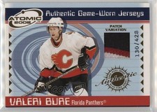 2001-02 Pacific Atomic Game-Worn Jerseys 130/428 Valeri Bure #27 Patch 10lp
