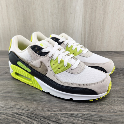 Nike Air Max 90 Size 10 Mens White Khaki Cyber Green White Athletic Sneakers Nike - Men - Air Max 90 - White/Khaki/Cyber/Dk Smoke Grey  main image 3