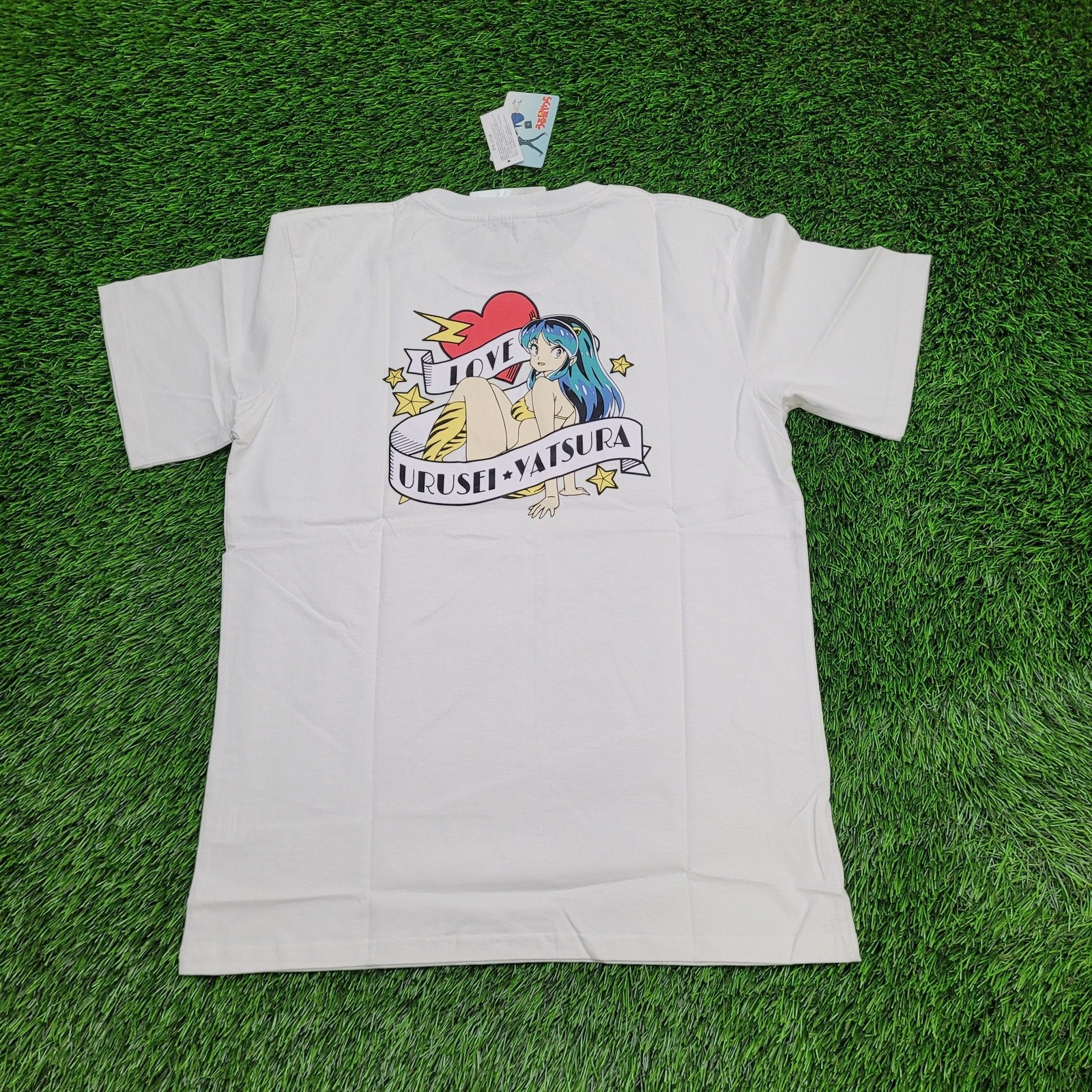 Camisa de anime Urusei-Yatsura Alien-Girl para mujer L/XL 20x27 blanca