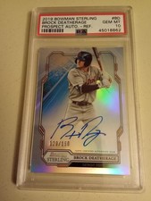 2019 Bowman Sterling Brock Deatherage #120/150 AUTOGRAPH #BSPA-BD Graded PSA 10